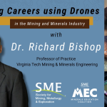 Moving drone footage with Bishop's headshot