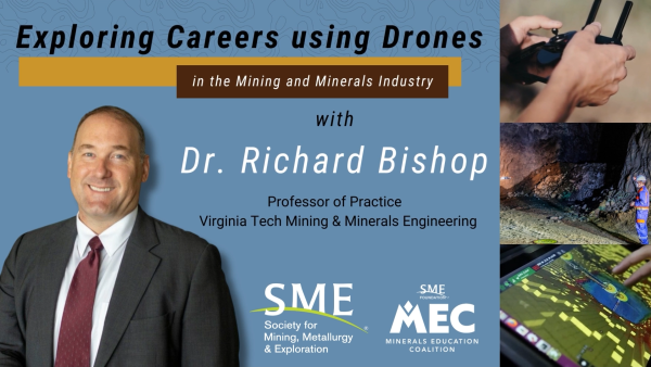 Moving drone footage with Bishop's headshot