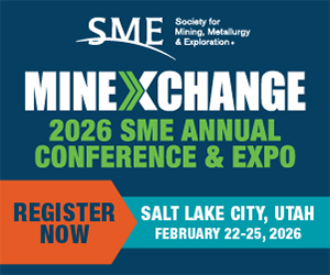 Register Now for MINEXCHANGE 2026 SME Annual Conference & Expo | Salt Lake City, Utah | February 22-25, 2026